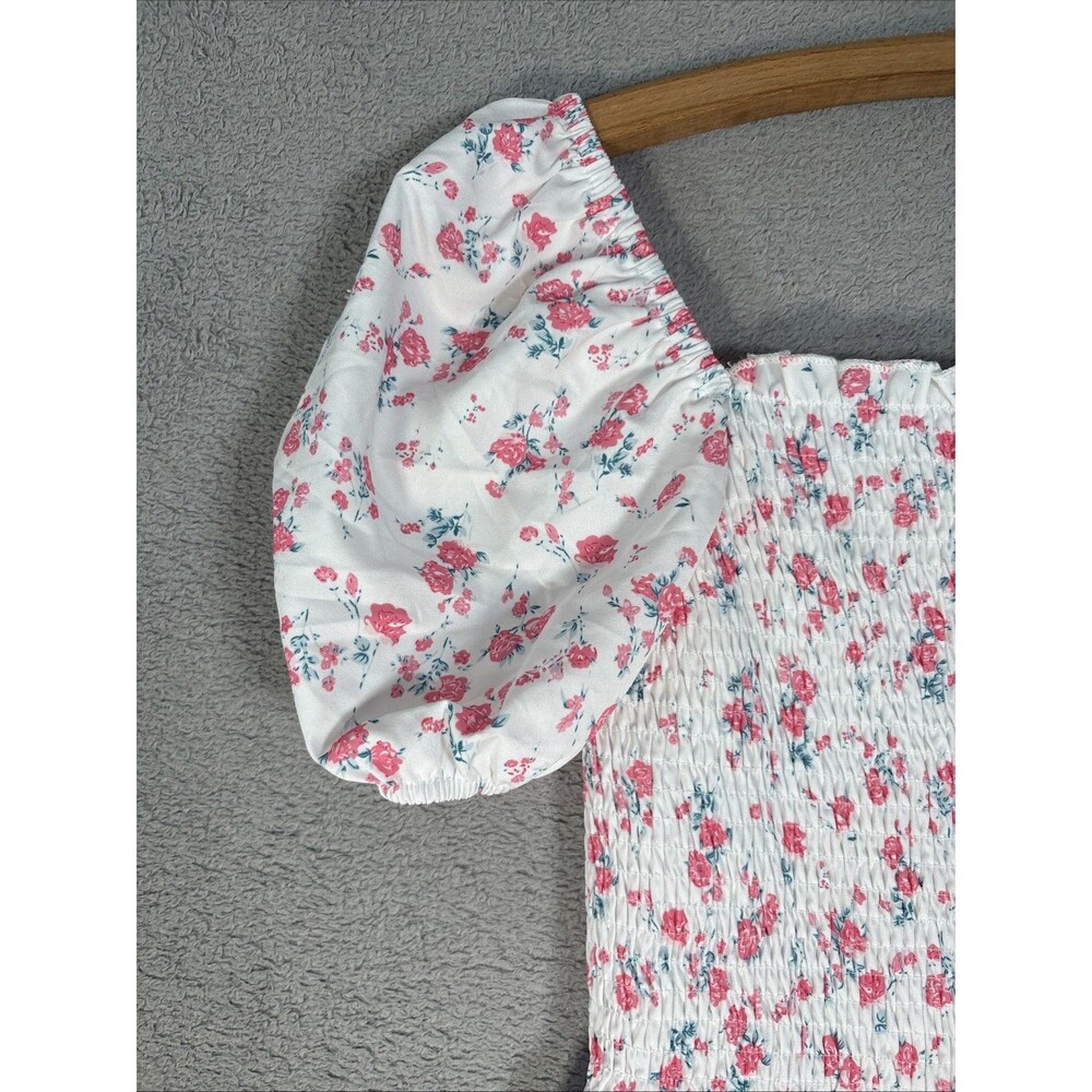 SHEIN‎ Women's Size M Milk Maid Maxi Pink Flowers Ditsy Coquette Soft Girl Flowy - Picture 12 of 12